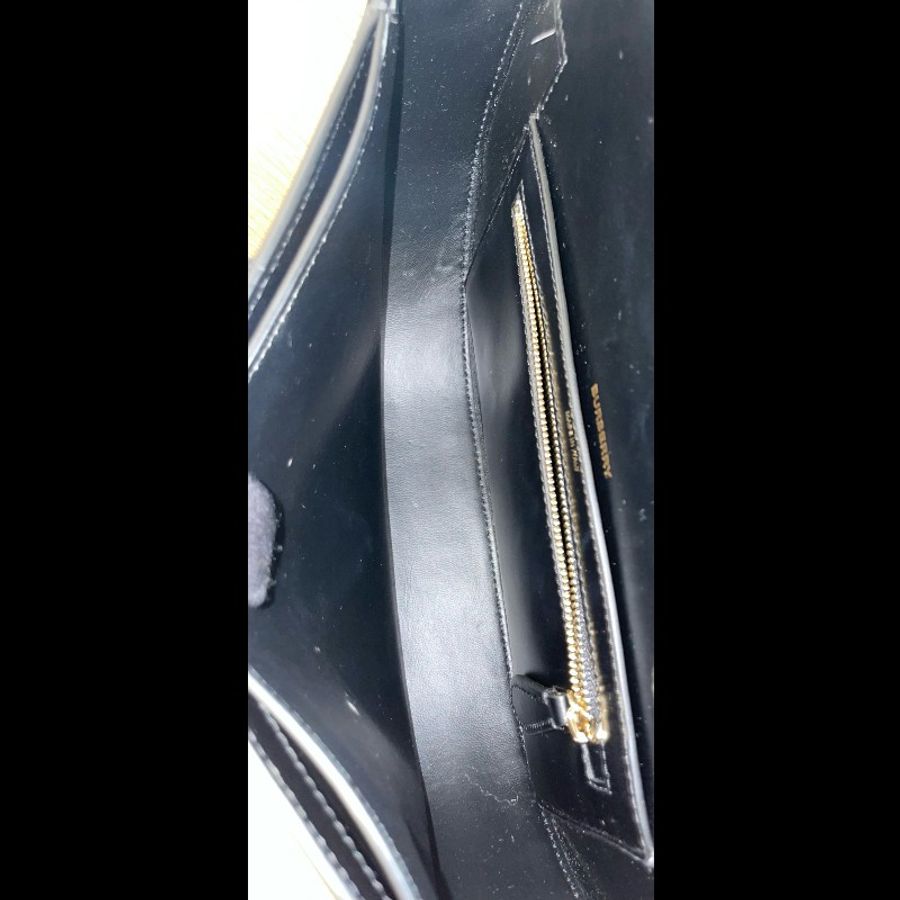 Burberry/博柏利 全皮黑色半月腋下包-4