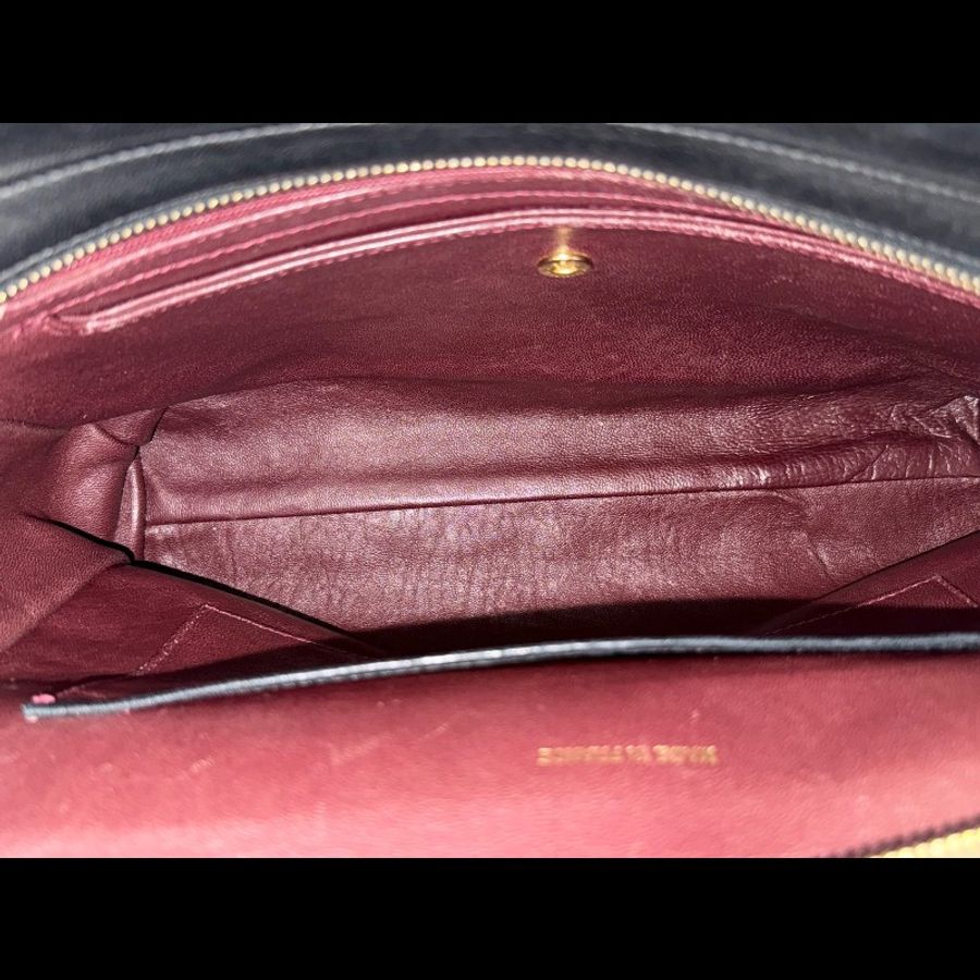CHANEL/香奈兒 中古黑金羊皮單肩斜揹包-7