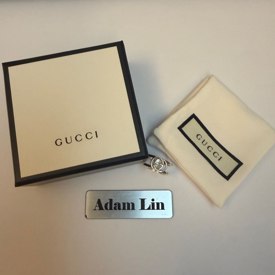 Gucci Interlocking 經典雙G戒#13-2