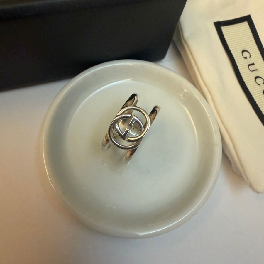 Gucci Interlocking 經典雙G戒#13-4