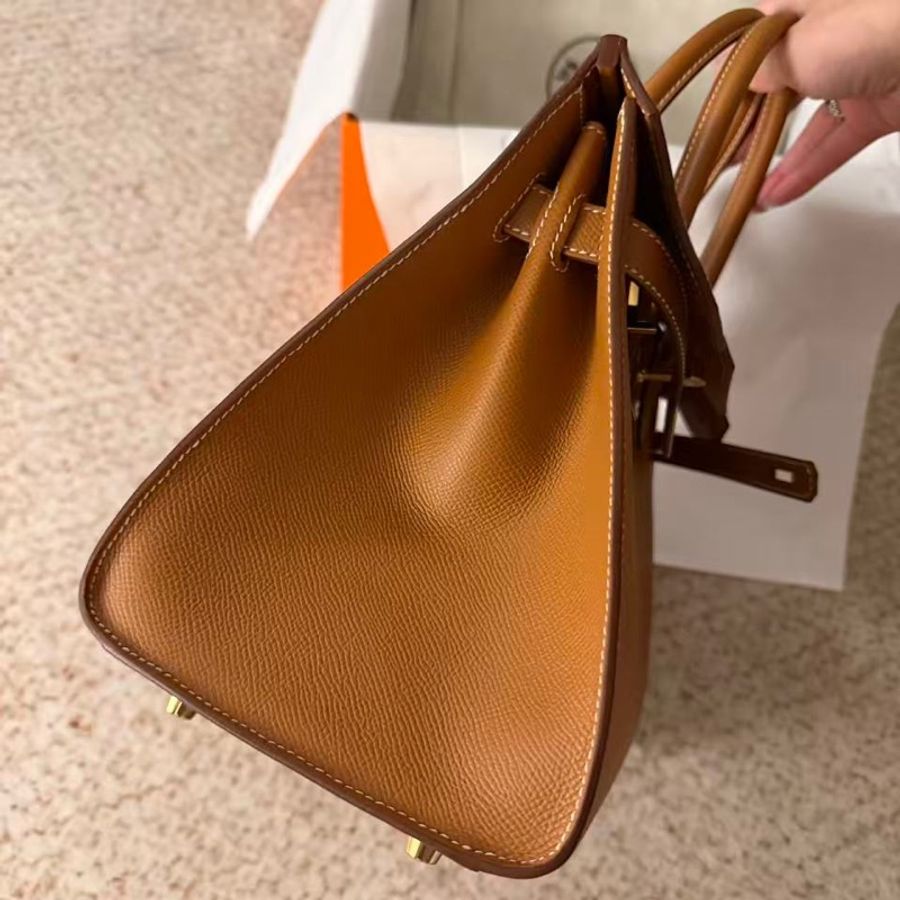 愛馬仕 鉑金birkin30金棕金 外縫-4