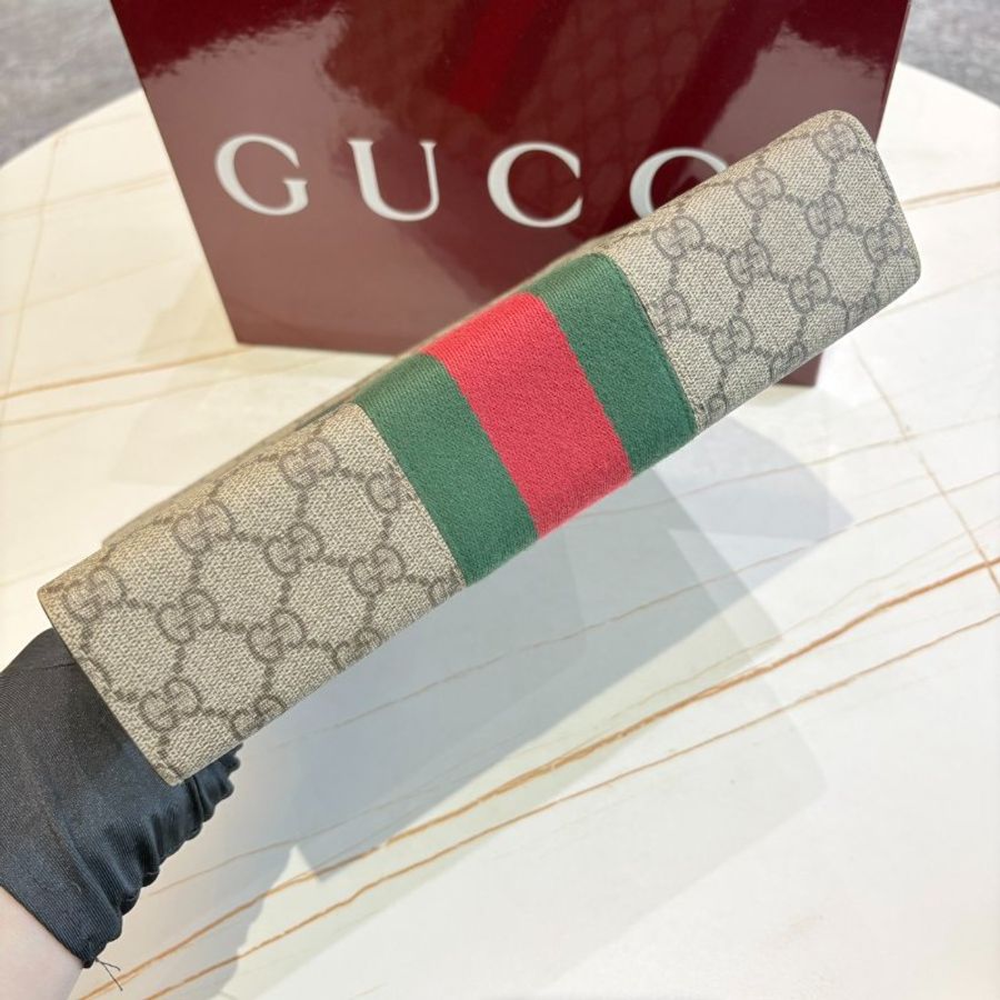*SHIHNA名牌精品* Gucci GG Supreme 帆布織帶手拿包-3