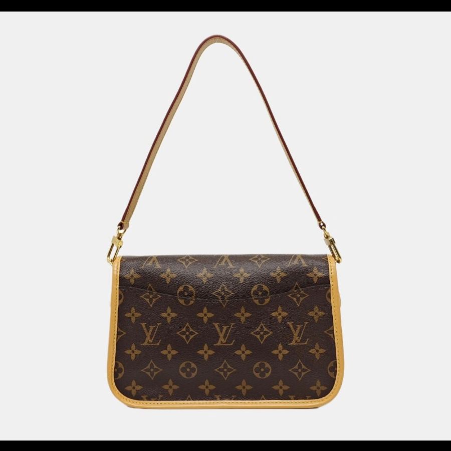 Louis Vuitton/路易威登老花黑肩帶法棍單肩帶斜背包-3