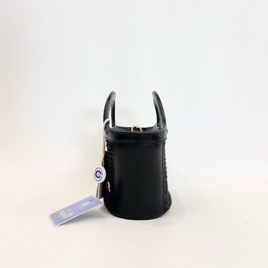 Marni 黑色編織菜籃子斜背包-2