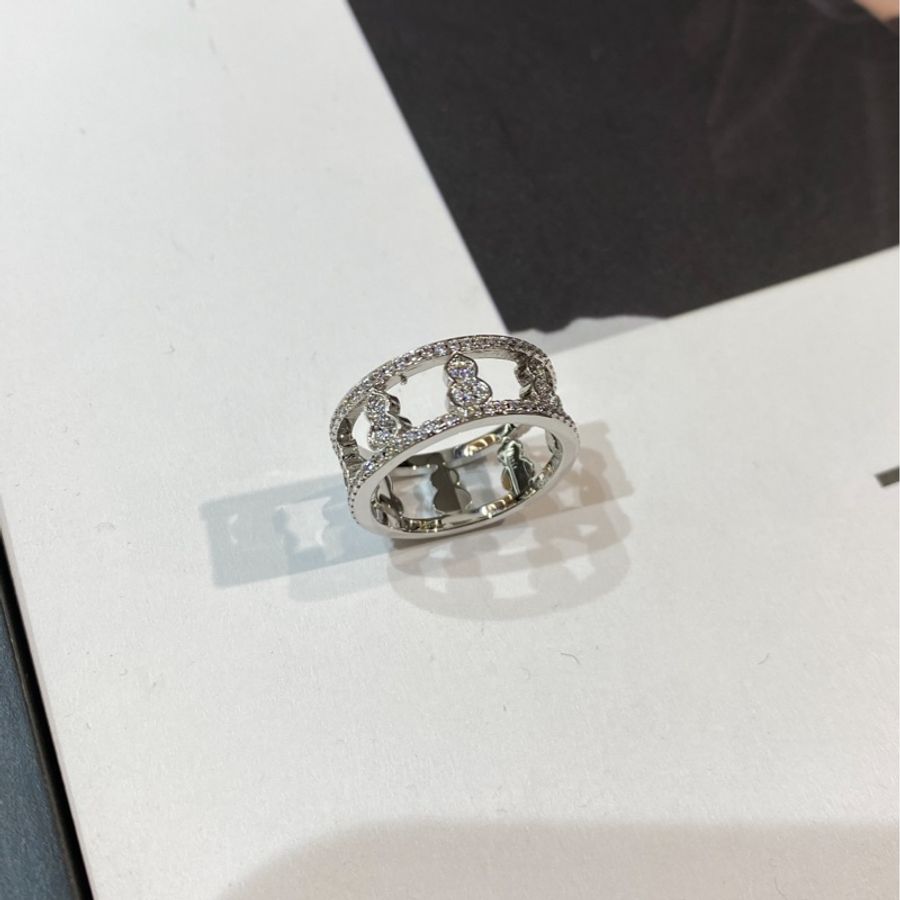 Qeelin麒麟 Wulu Eternity 18k白金滿鑽葫蘆戒指 51號-1