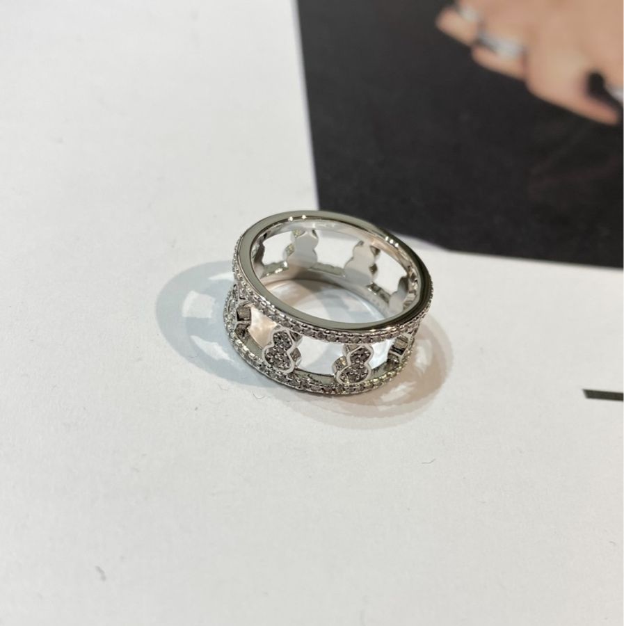 Qeelin麒麟 Wulu Eternity 18k白金滿鑽葫蘆戒指 51號-2