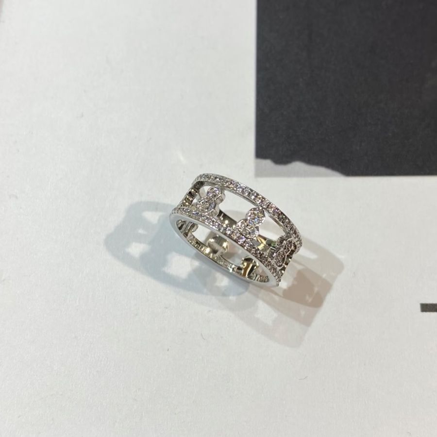 Qeelin麒麟 Wulu Eternity 18k白金滿鑽葫蘆戒指 51號-3
