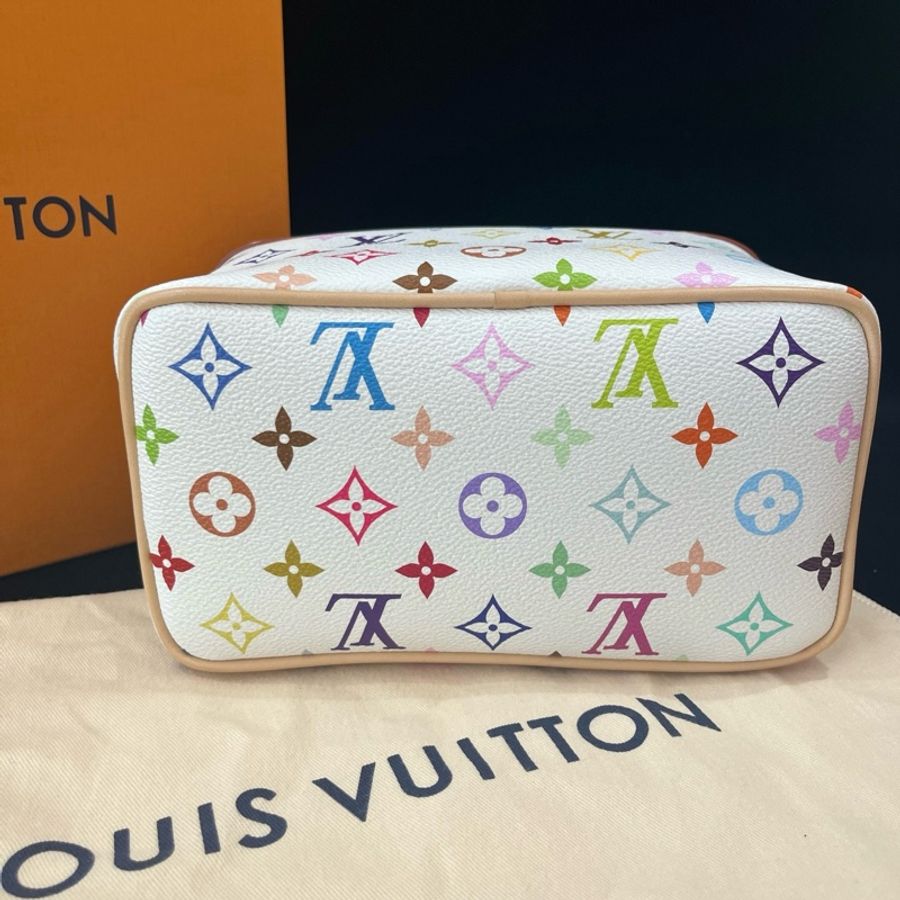 LV/路易威登 白三彩飯盒包 村上隆聯名款x TakashiMurakami Cruiser 手提包 芯片款-6