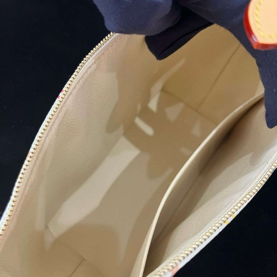 LV/路易威登 白三彩飯盒包 村上隆聯名款x TakashiMurakami Cruiser 手提包 芯片款-8