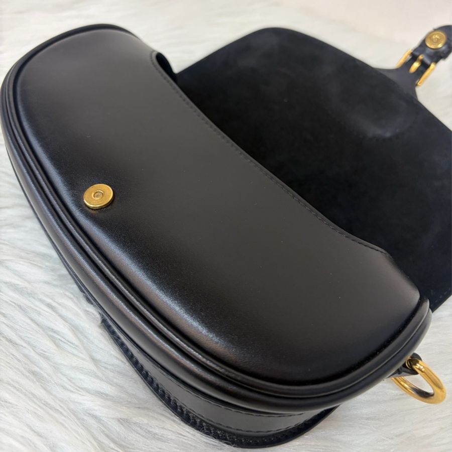 Dior M9335 黑牛皮 滑面 金釦 Bobby East-West 斜背包 肩背包-20