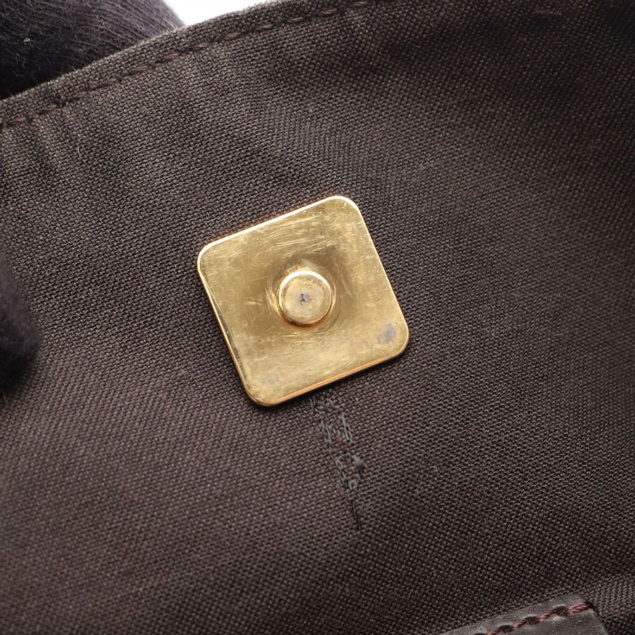FENDI Zucca 手提包 8BR717 Z23 帆布皮革 棕色波爾多紅 二手 女士-4