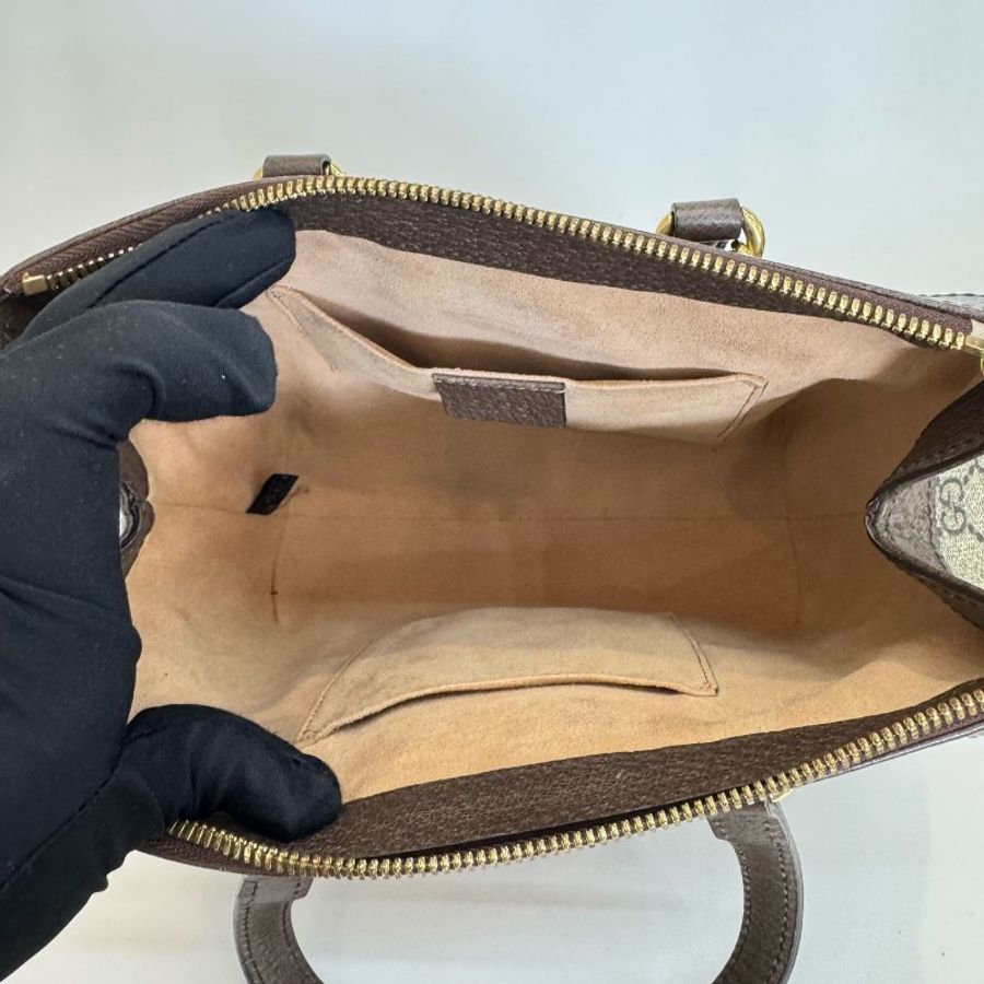 Gucci/古馳老花托特單肩斜背包-6