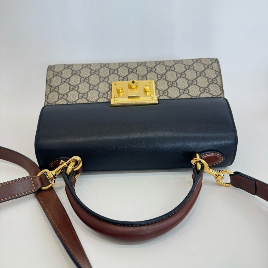 Gucci/古馳老花月光寶盒手提padlock單肩斜挎包-8