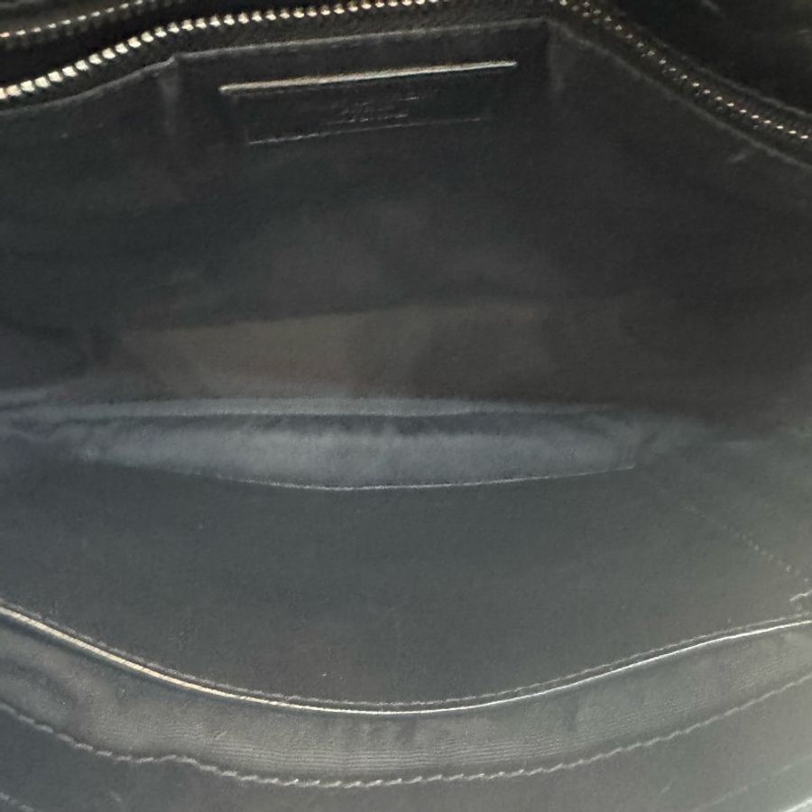 Saint Laurent 黑色油蠟皮中號niki鏈條單肩斜挎包-7