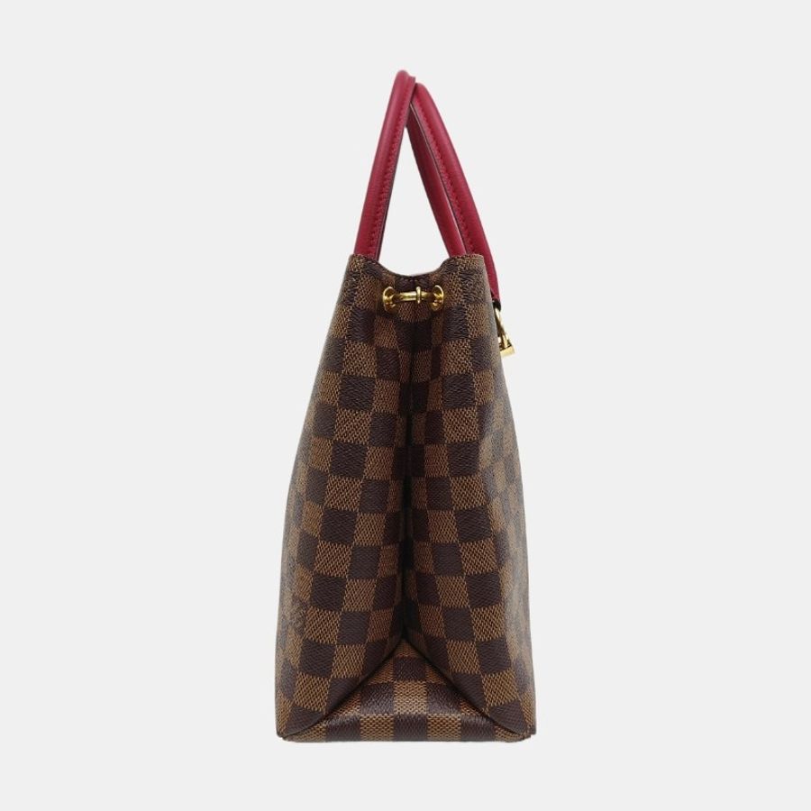 Louis Vuitton Riverside紅棋盤格 晶片款 手提包肩背包-1