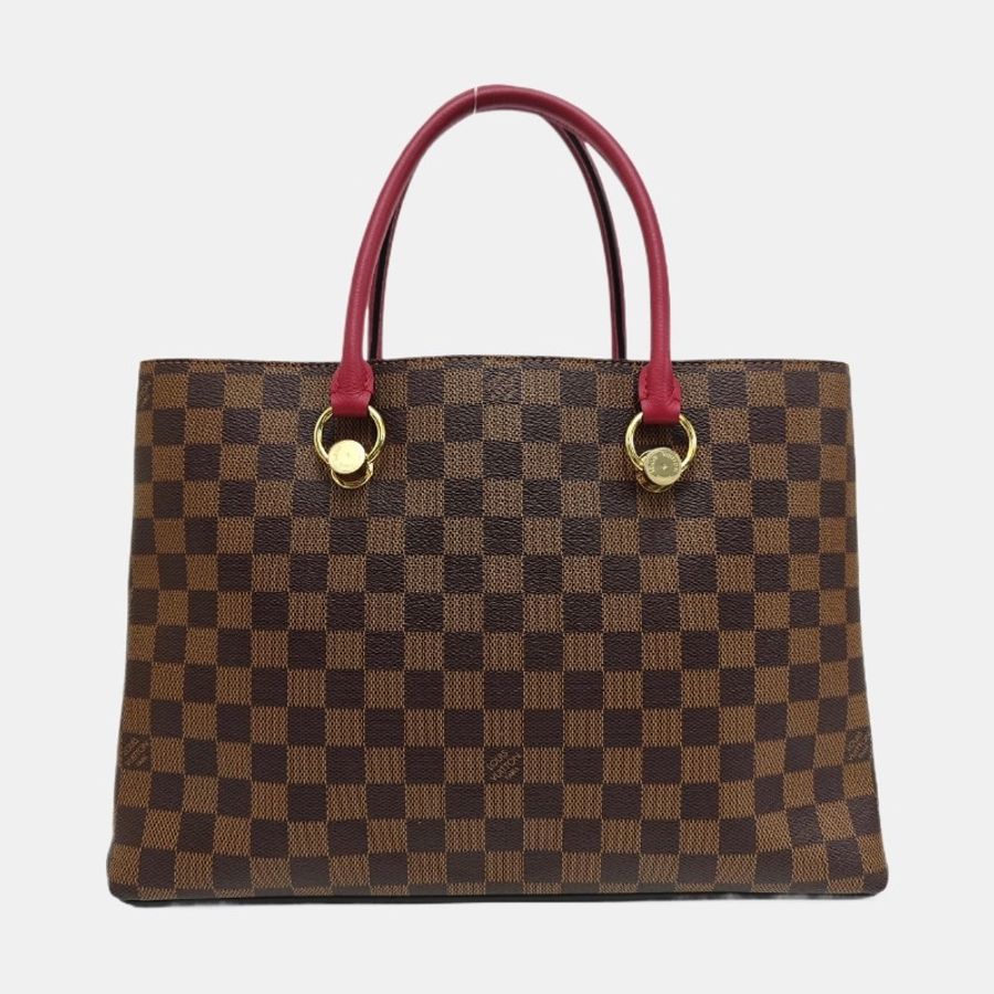 Louis Vuitton Riverside紅棋盤格 晶片款 手提包肩背包-3