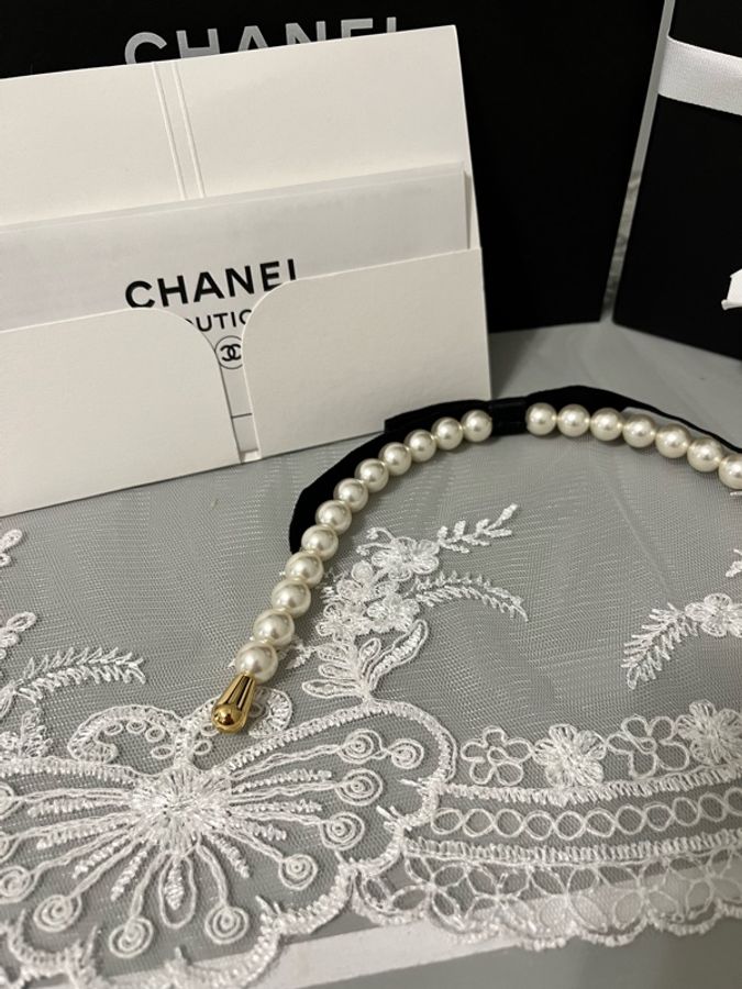 CHANEL 香奈兒 珍珠蝴蝶結髮箍|經典黑白配色|限量款|台北專櫃購入|正品附購證-13