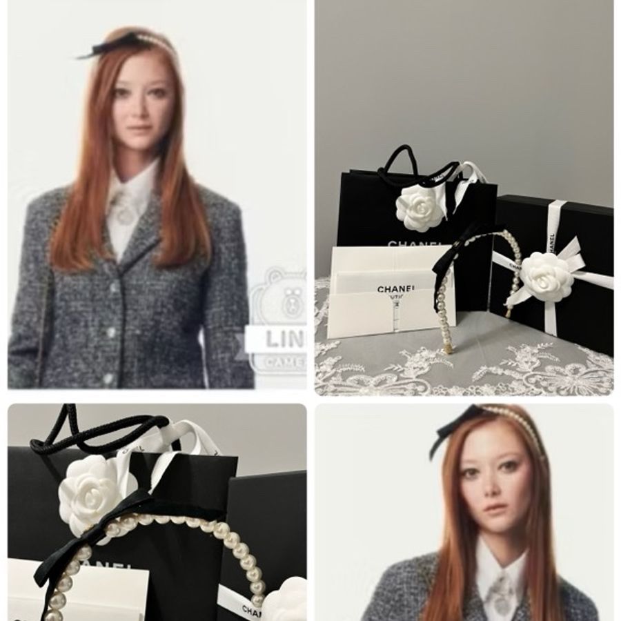 CHANEL 香奈兒 珍珠蝴蝶結髮箍|經典黑白配色|限量款|台北專櫃購入|正品附購證-9