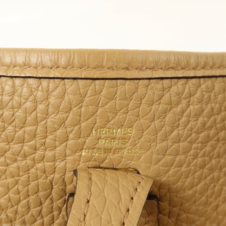 HERMES Clemence皮革Evelyne TPM肩背袋Chai-5