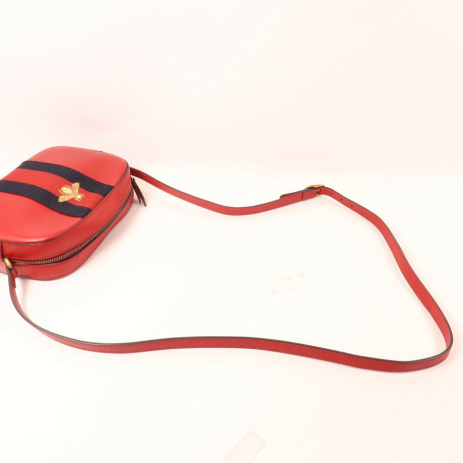 GUCCI 牛皮皮革Web Sherry Line Bee肩背袋-9
