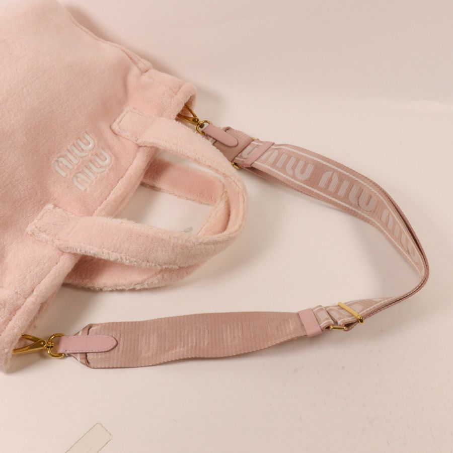 Miu Miu Terry Cloth 2 Way Shoulder手挽肩背兩用袋-8