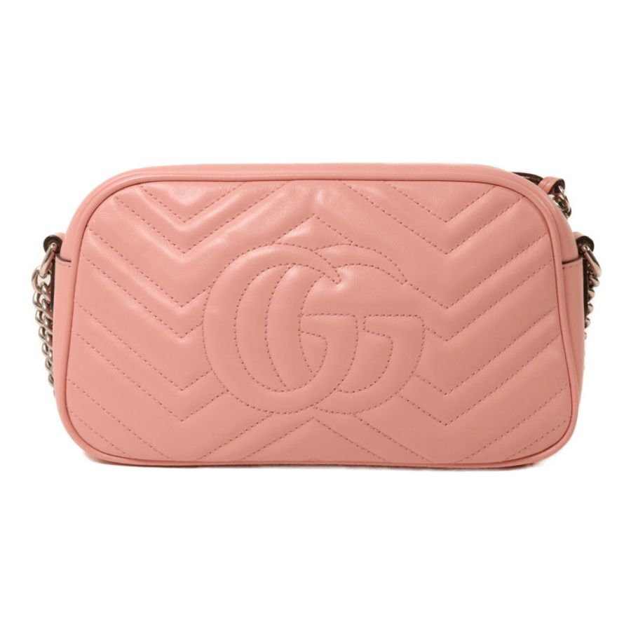 GUCCI 牛皮皮革GG Marmont Small鏈帶肩背袋-1