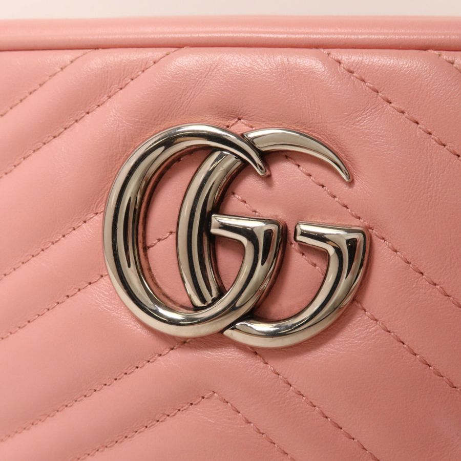 GUCCI 牛皮皮革GG Marmont Small鏈帶肩背袋-9