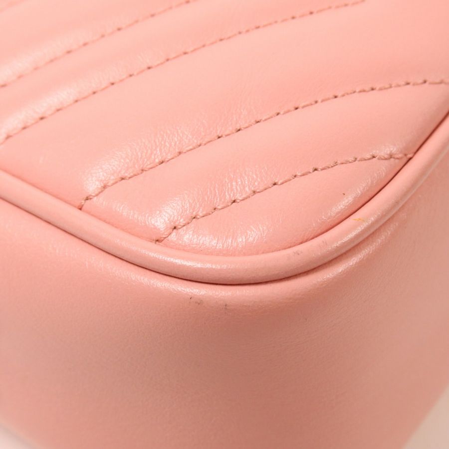GUCCI 牛皮皮革GG Marmont Small鏈帶肩背袋-11