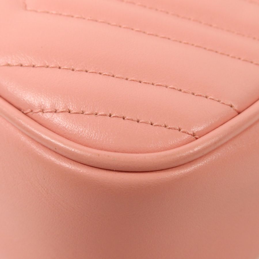 GUCCI 牛皮皮革GG Marmont Small鏈帶肩背袋-12