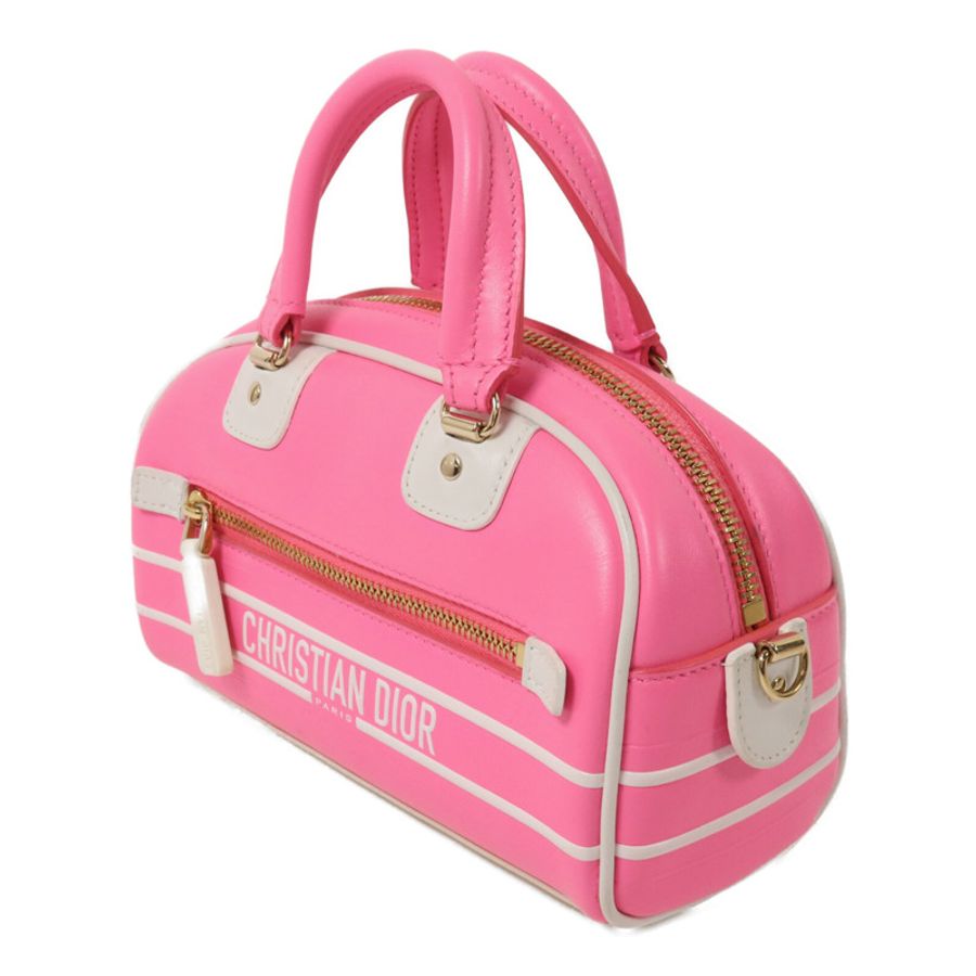 Dior 牛皮皮革/Rubber Micro Vibe Zip Bowling手挽肩背兩用袋-2