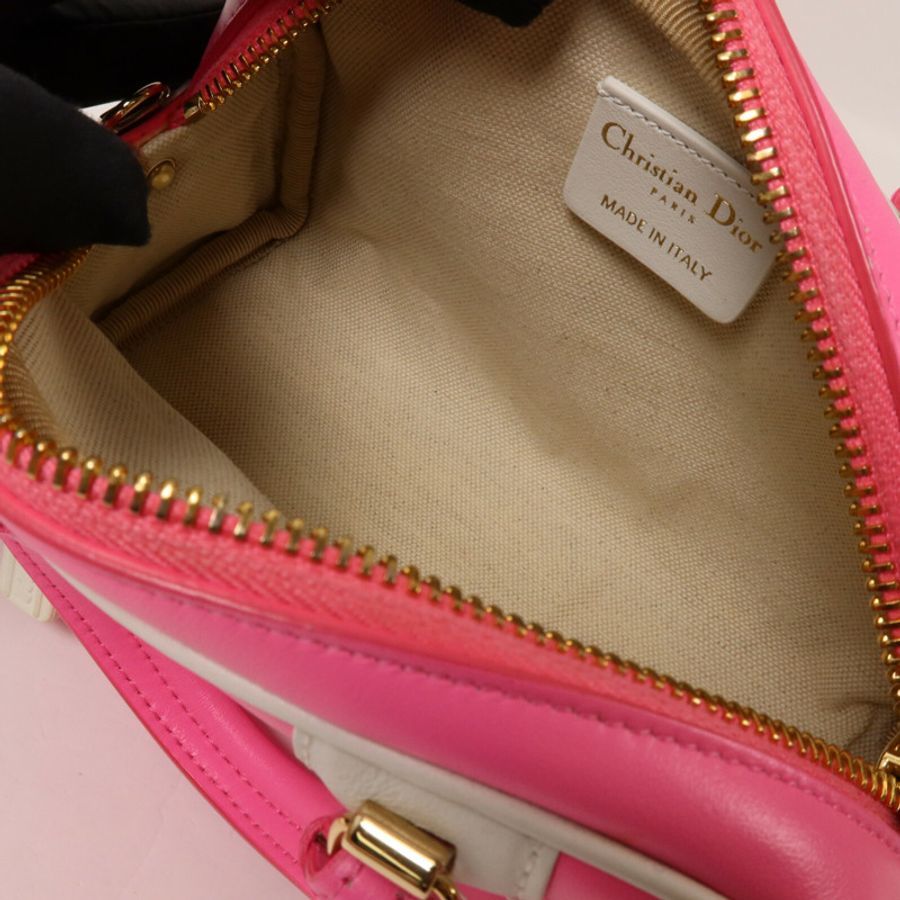 Dior 牛皮皮革/Rubber Micro Vibe Zip Bowling手挽肩背兩用袋-4