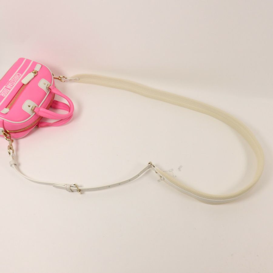 Dior 牛皮皮革/Rubber Micro Vibe Zip Bowling手挽肩背兩用袋-7