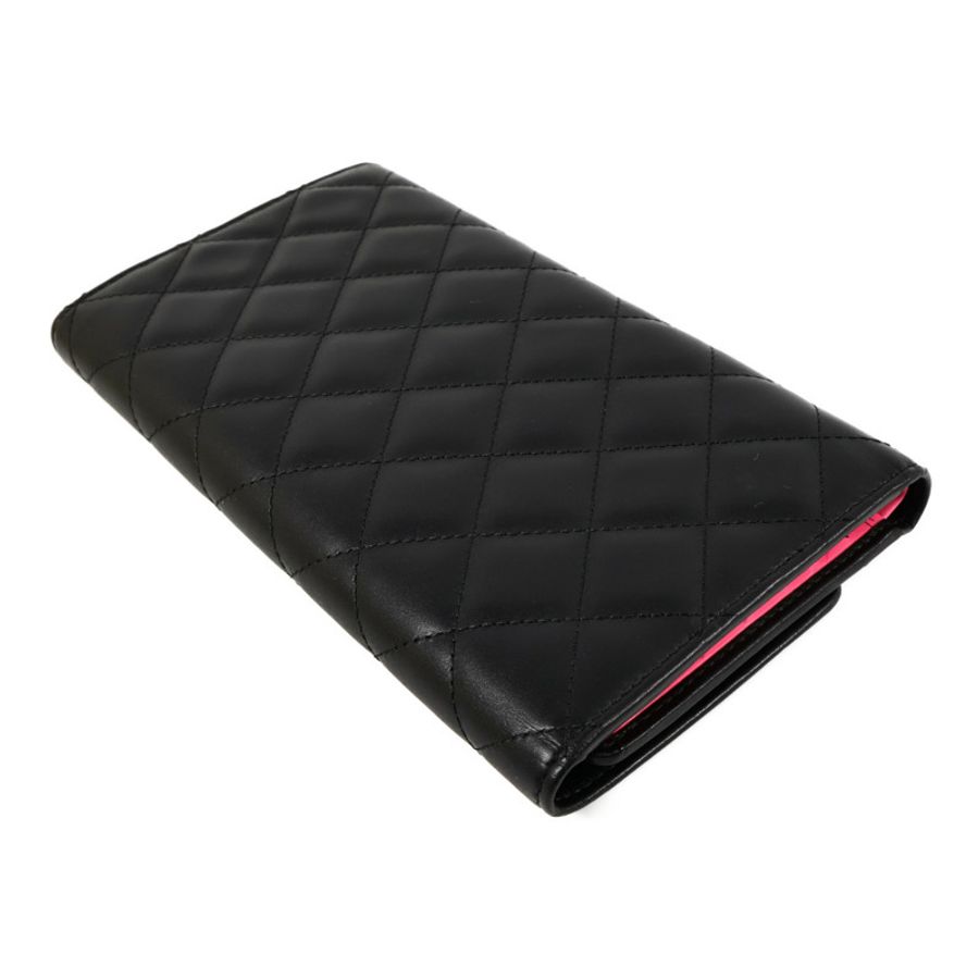 CHANEL 牛皮皮革Cambon Long Wallet長錢包-4