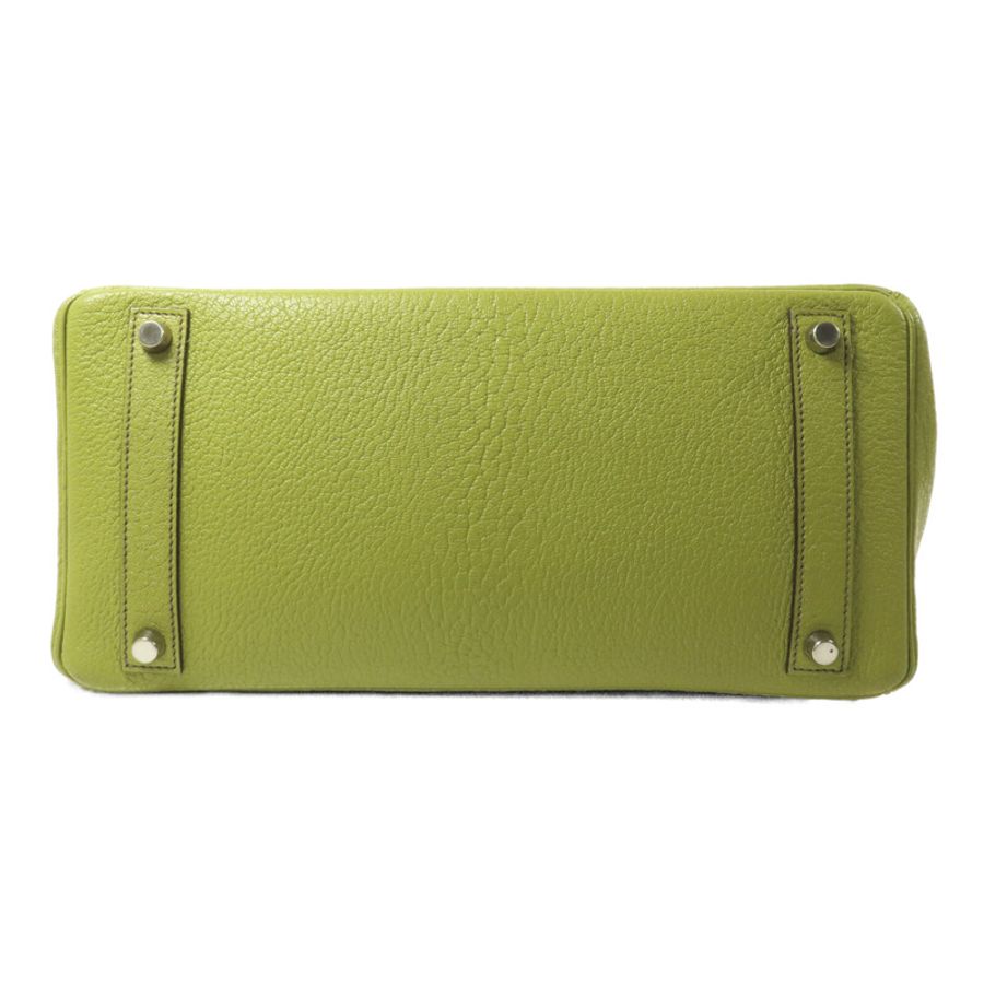 HERMES Chevre皮革Birkin 32 HAC手挽袋Vert Anis-3