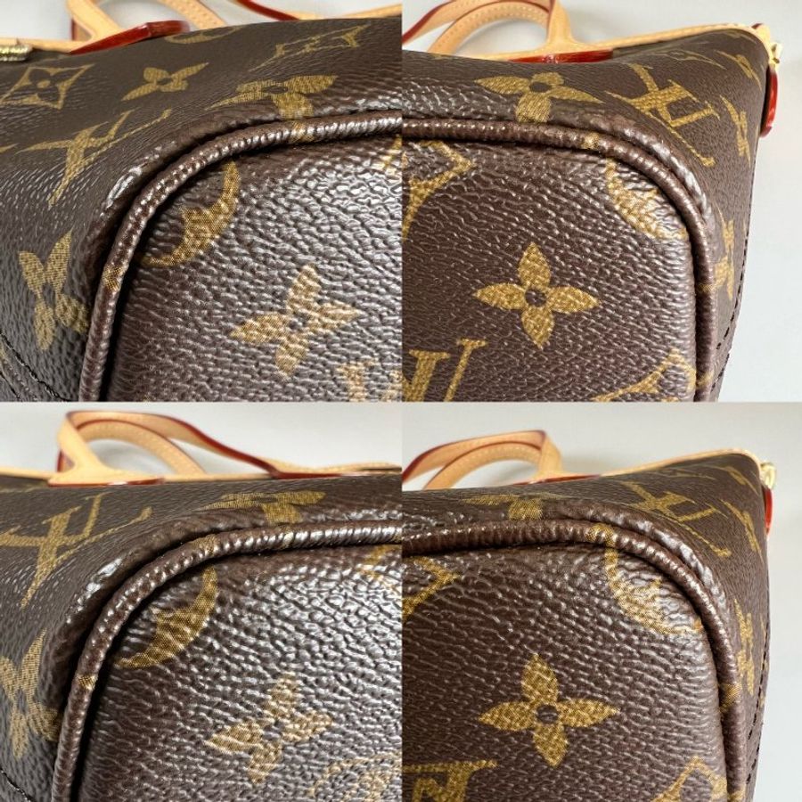 LV M46705/晶片款 NEVERFULL BB 奶茶背帶包-14