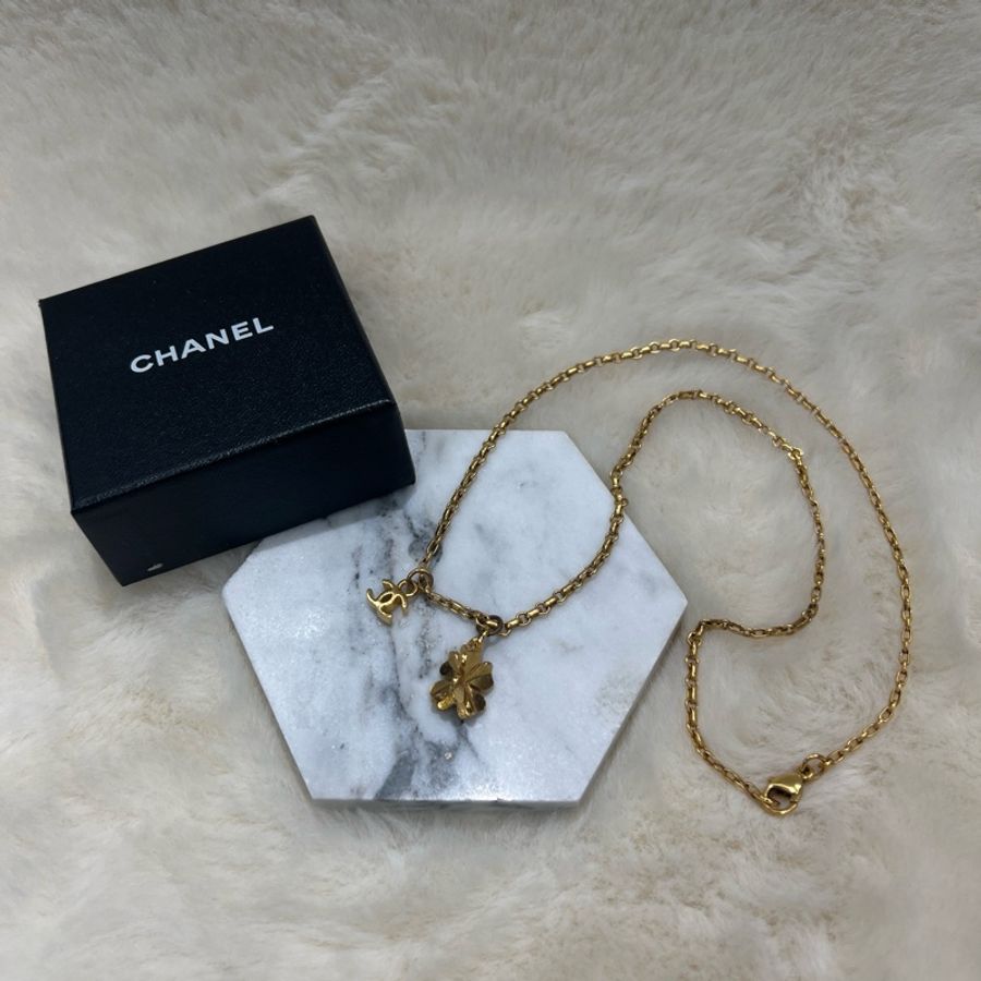 chanel vintage 四葉草頸鏈 IA692-0