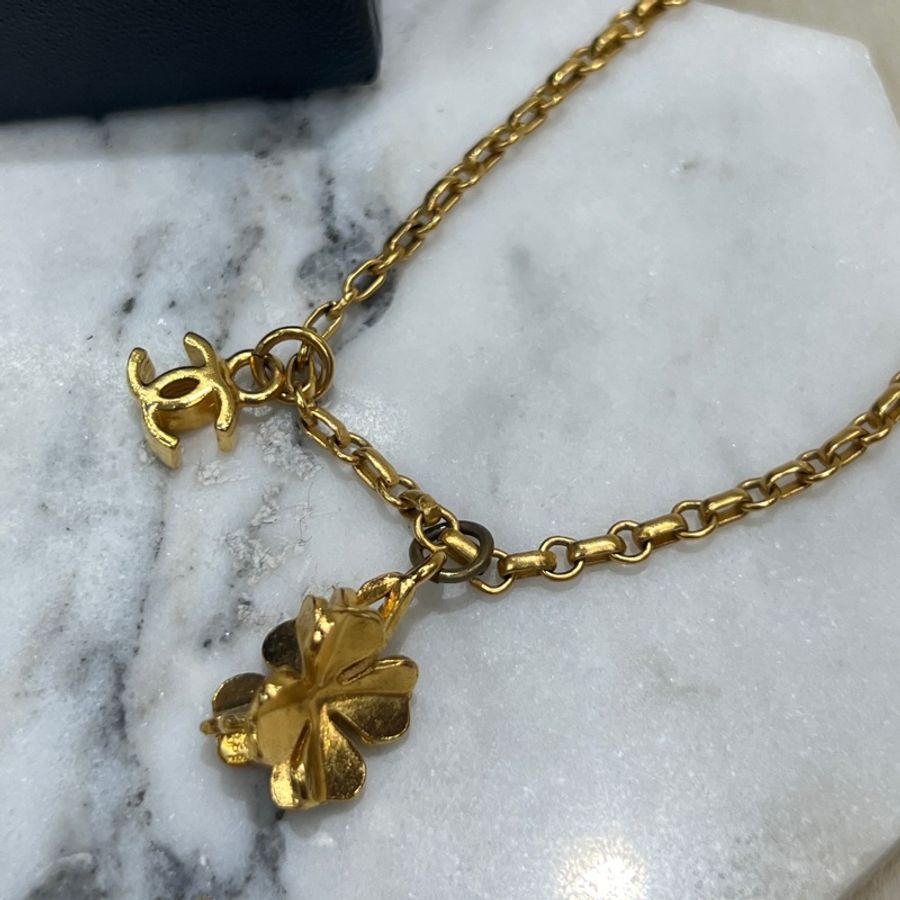 chanel vintage 四葉草頸鏈 IA692-4