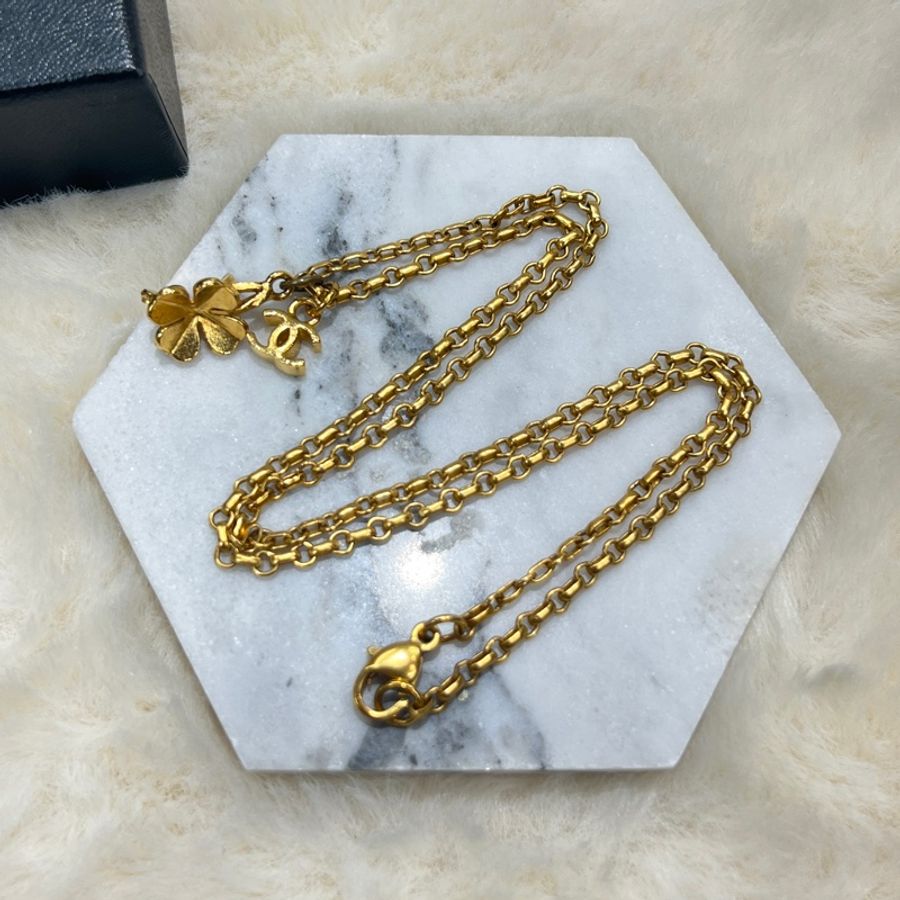 chanel vintage 四葉草頸鏈 IA692-5