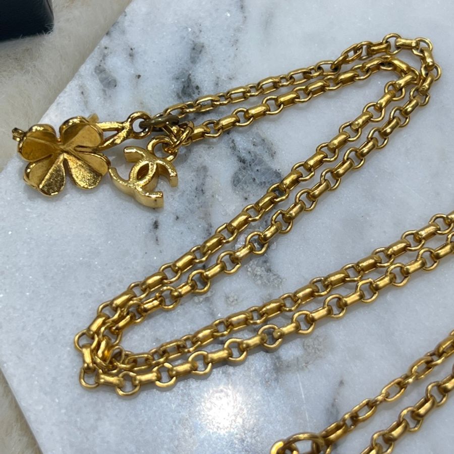 chanel vintage 四葉草頸鏈 IA692-6