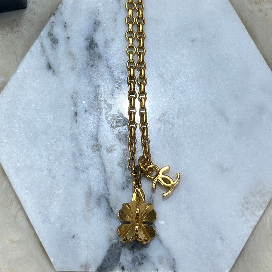 chanel vintage 四葉草頸鏈 IA692-8