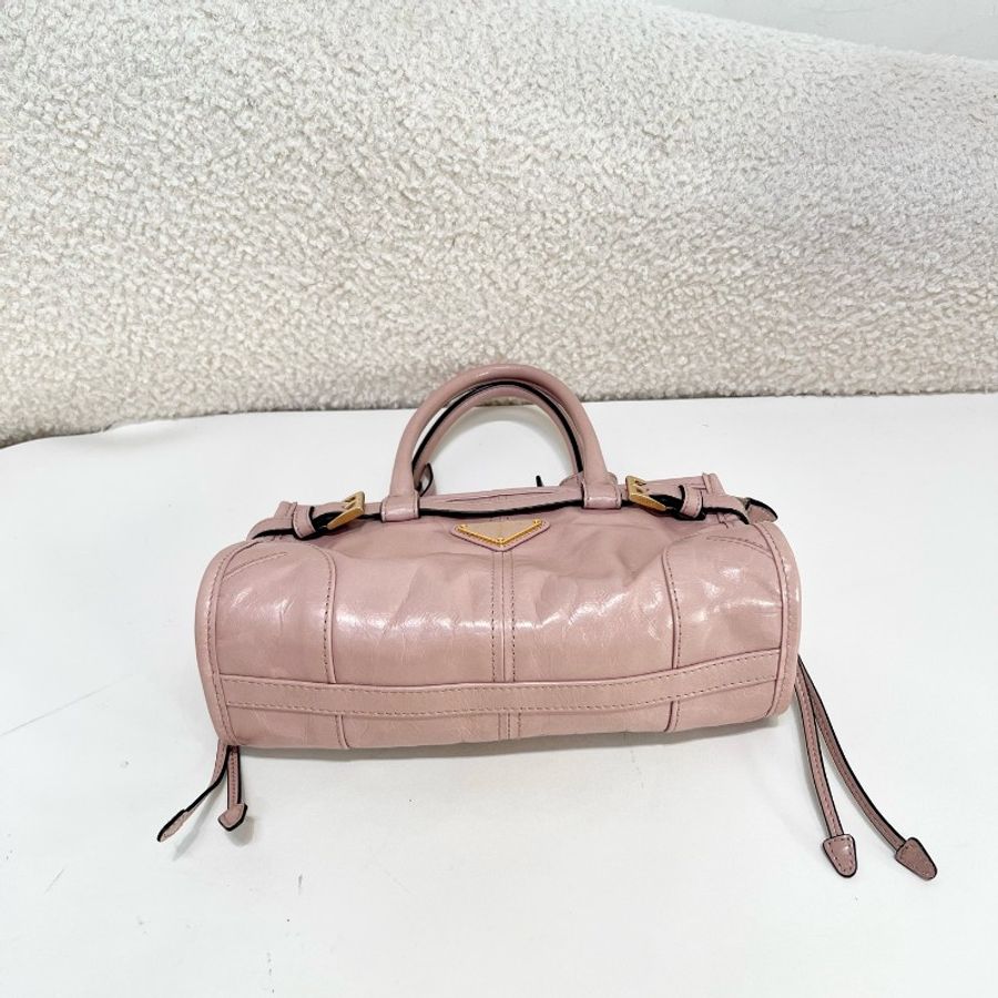 Prada Bonnie 粉紅色mini手提包單肩斜背包-3