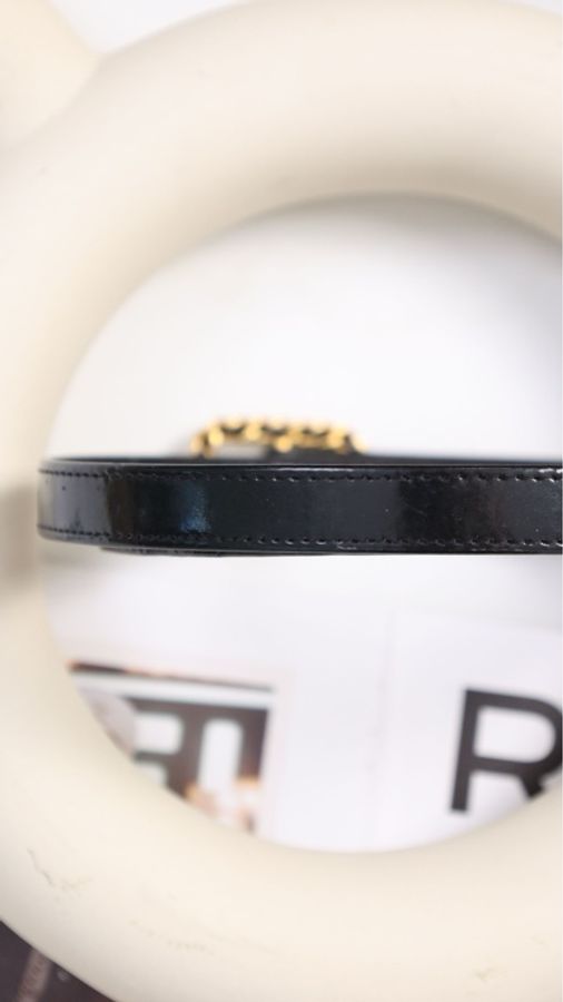 Chanel 95年芭比系列秀款漆皮编花腰带-8