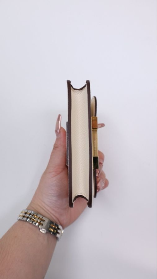 Hermes Constance Slim米白金扣epson皮手拿包-4