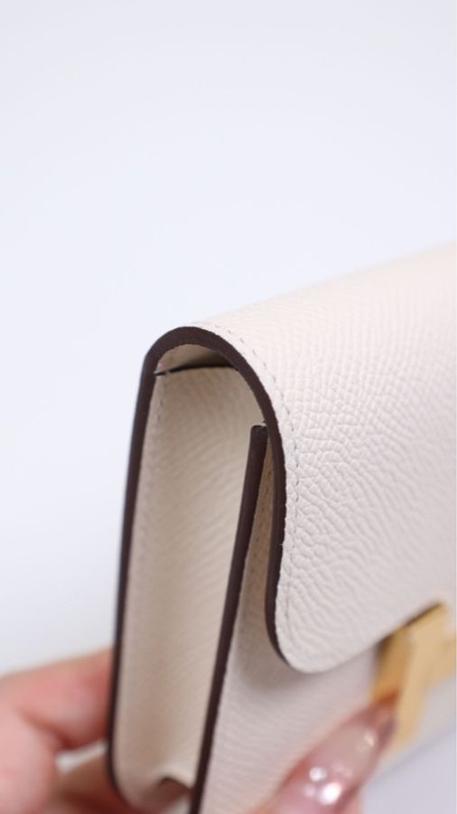 Hermes Constance Slim米白金扣epson皮手拿包-6