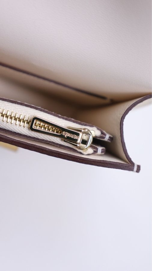 Hermes Constance Slim米白金扣epson皮手拿包-15