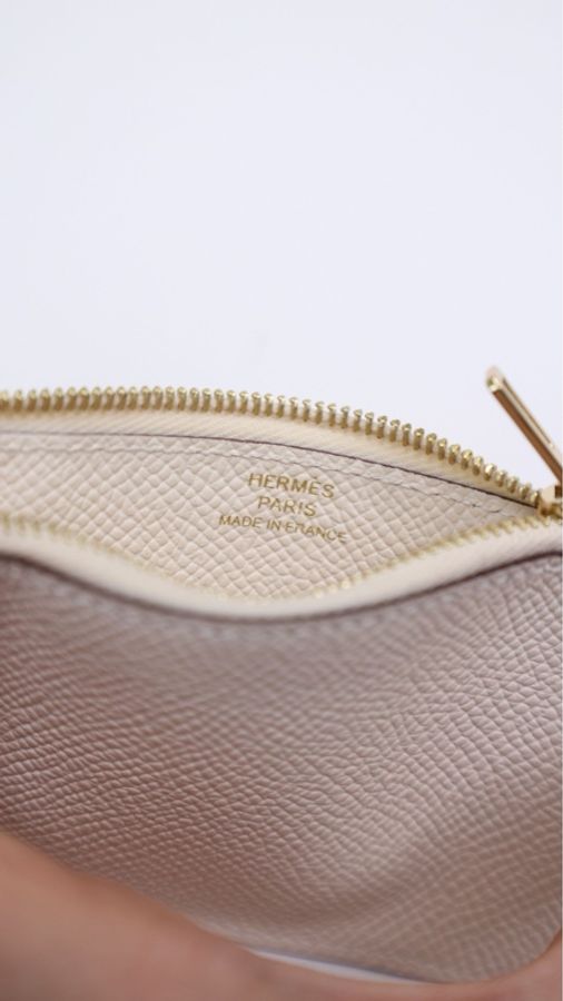 Hermes Constance Slim米白金扣epson皮手拿包-21
