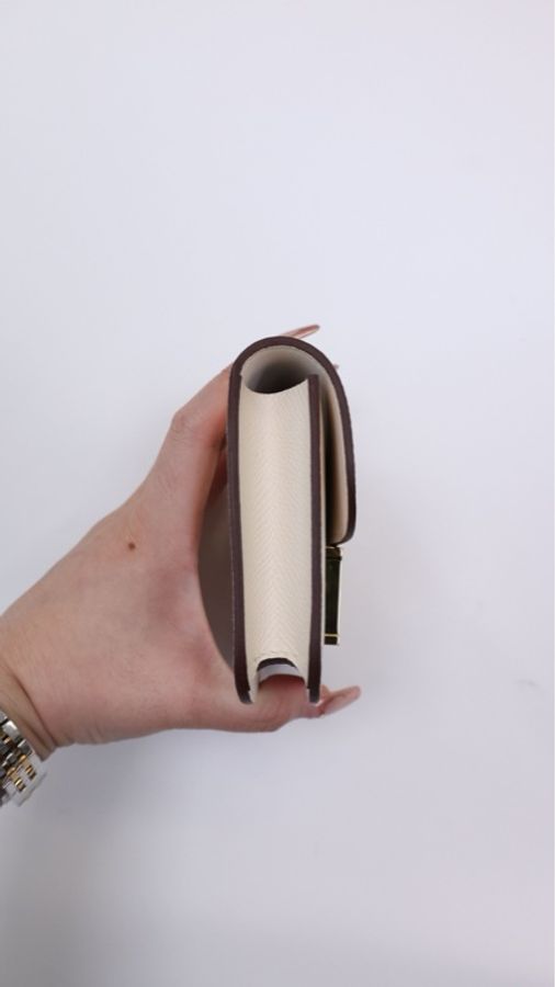 Hermes Constance Slim米白金扣epson皮手拿包-24