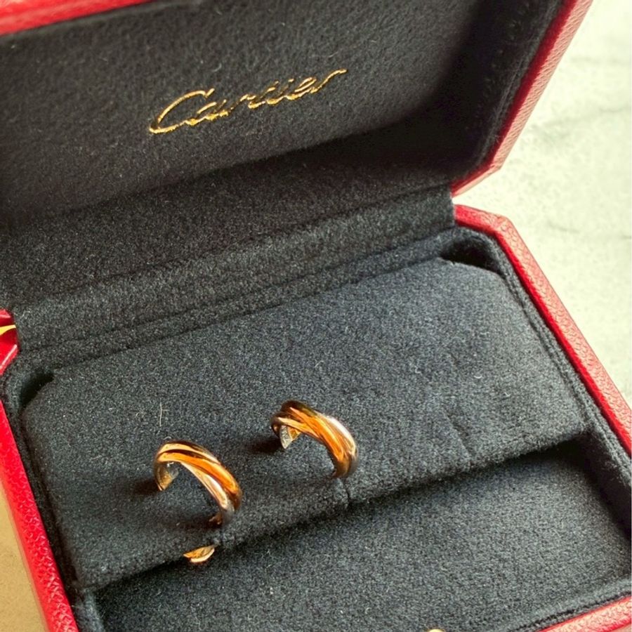 Cartier 18k三色/環耳環-0