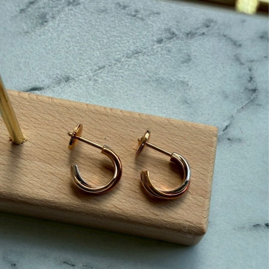 Cartier 18k三色/環耳環-2