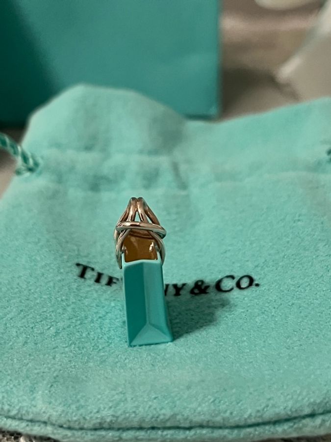 Tiffany & Co. Tiffany Blue 購物袋 Charm 純銀墜飾|925銀|項鍊吊墜|絕版收藏|附原廠全配-12